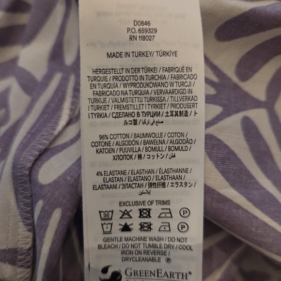 Boden Amy Print Long Sleeve Stretch Cotton Shirtdress - Size 16-18R - Picture 8 of 8